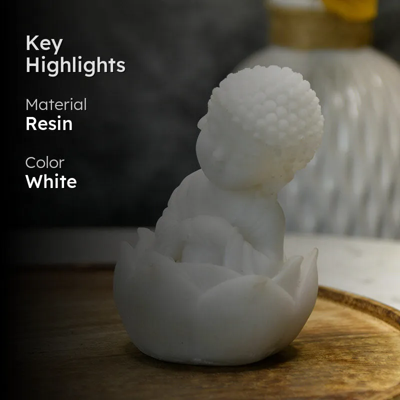 Baby Buddha In Lotus Resin Idol media 2