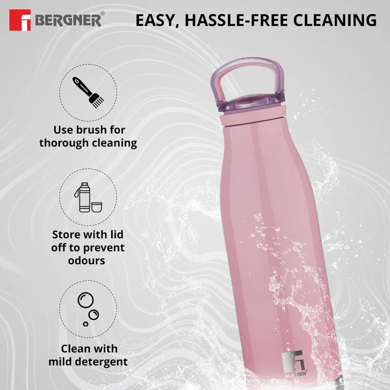 Bergner Walking Belle Blossom Thermosteel Hot And Cold Flask (Pink) - 500 mL media 4