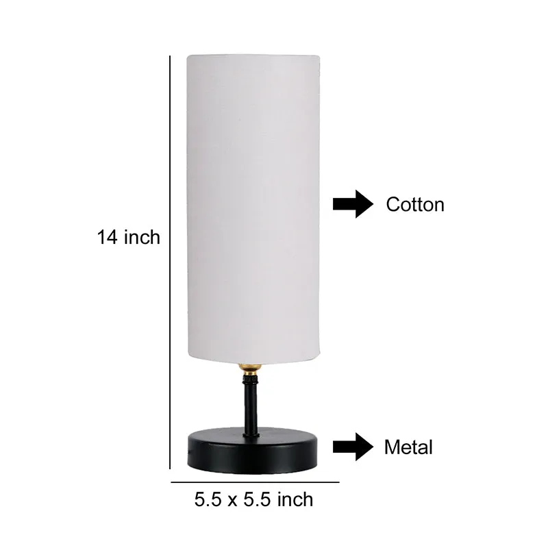 Hisha Metal Wooden Table Lamp - Grey,Black media 5