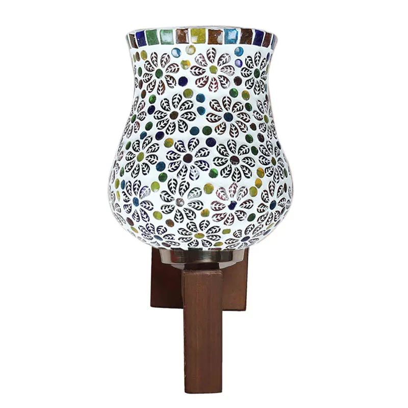 Regal Mosaic Wooden Wall Lamp media 7