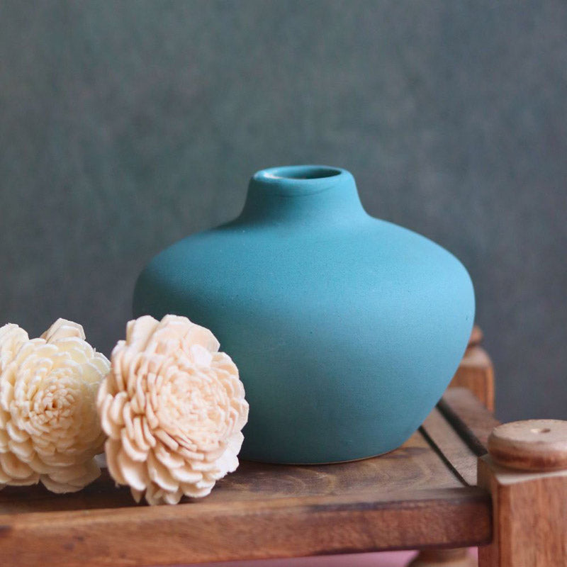Orla Ceramic Vase - Blue media 4