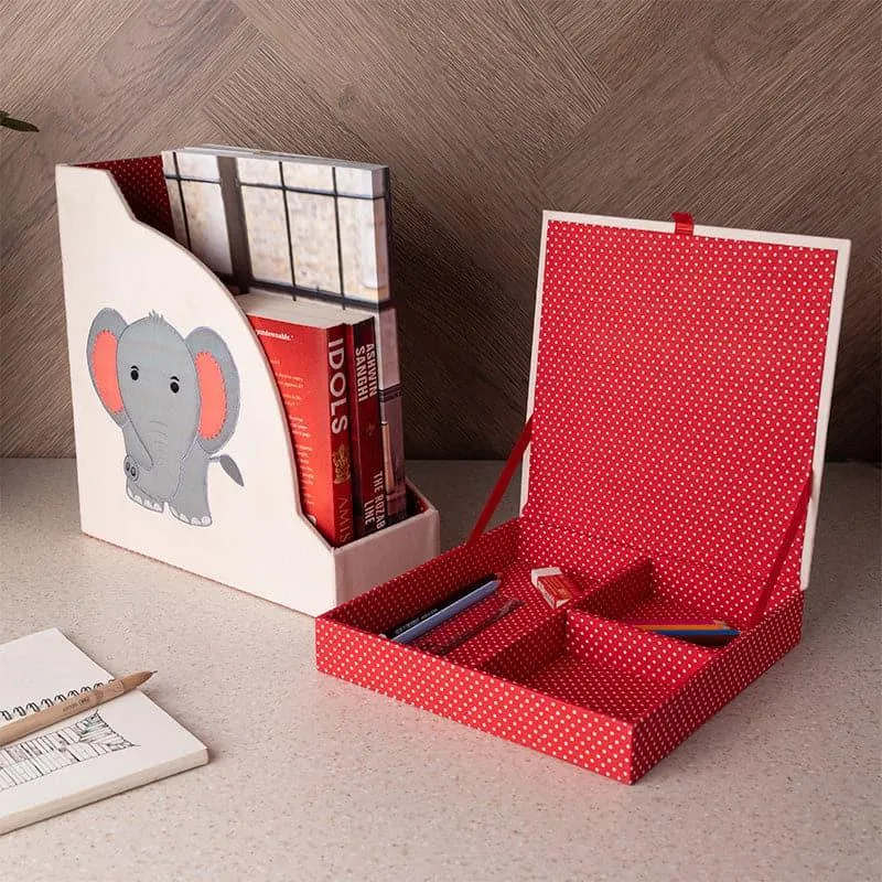 Jumbo Jill Organiser Set (Elephant Collection) - Set Of Two media 1