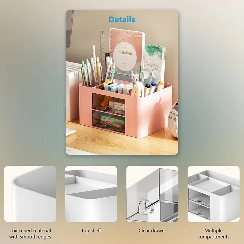 Space Ace Plastic Desk Organiser - Pink media 6
