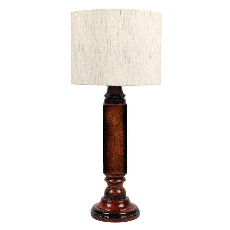 Nora Lilian Fabric Table Lamp - White,Brown media 4