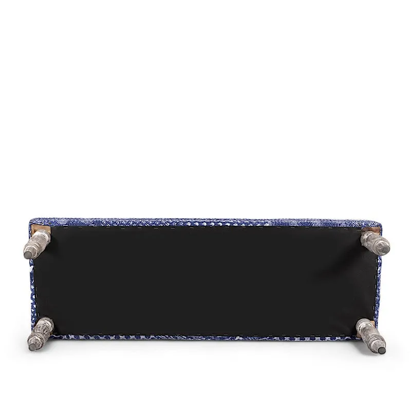 Brixo Sheesham Wooden Bench - Blue media 7