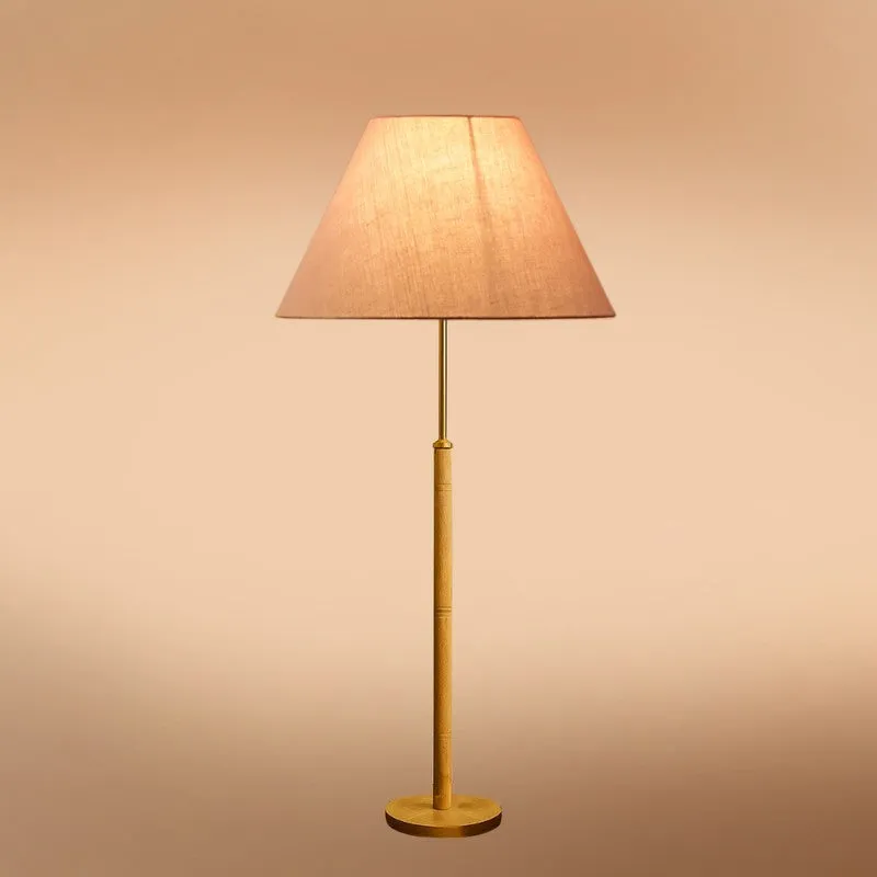 Earth Tone Wooden Floor Lamp - Grey media 5
