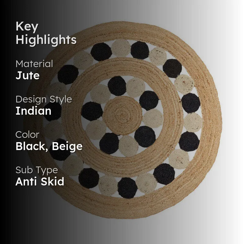 Knot Petals Braided Jute Area Rug media 2