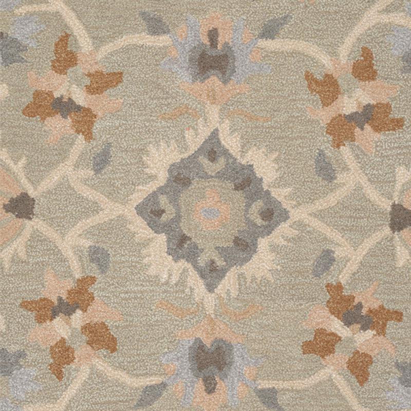 Shenlong Ethnic Wool & Nylon Carpet - Grey & Green media 5