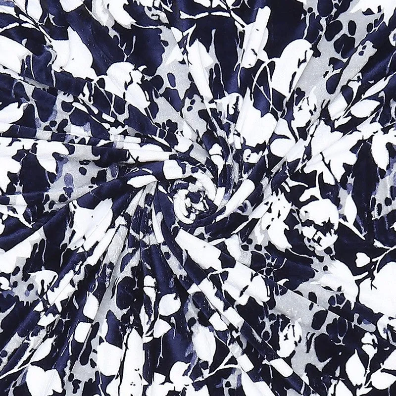 Monte Carlo Petaluxe Floral Print Polyester Blanket (Blue) - 300 GSM media 6