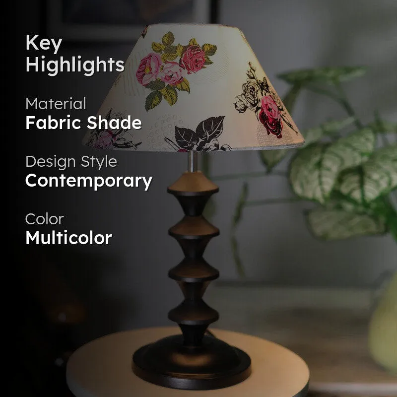 Gracie Bell Metal Stand Fabric Table Lamp - Multicolor media 2