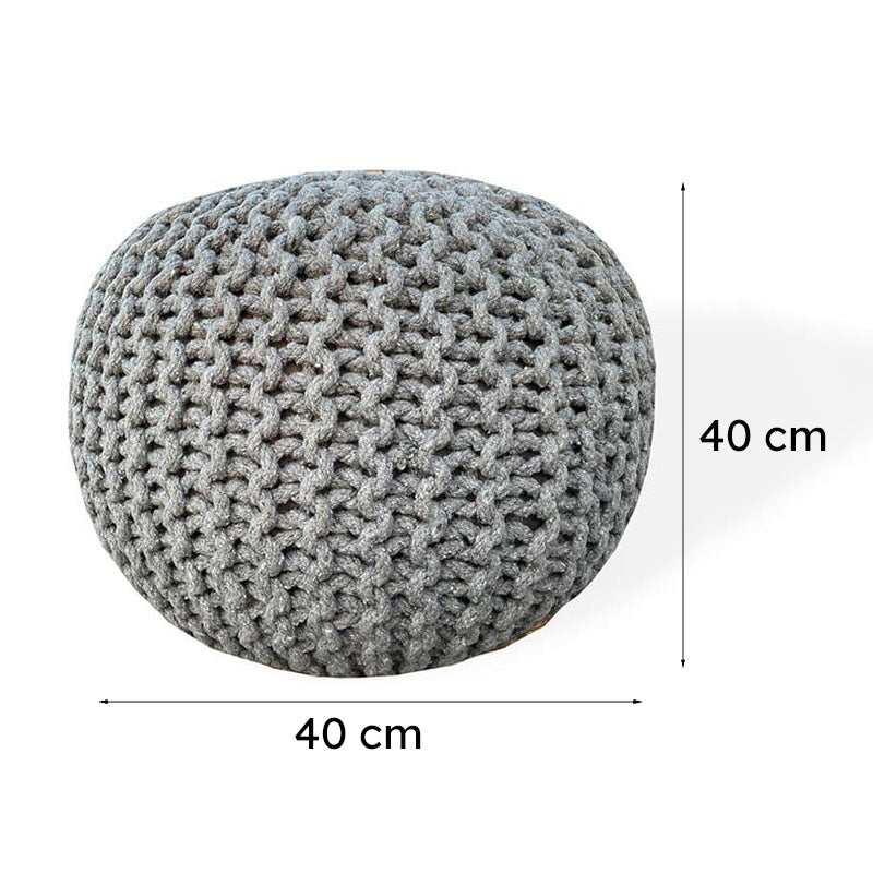 Cuna Cotton Pouffe - Grey image 5