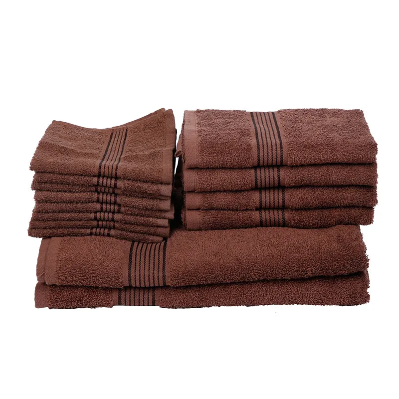 Comfora Towel Set (Brown) - Fourteen Piece Set media 3