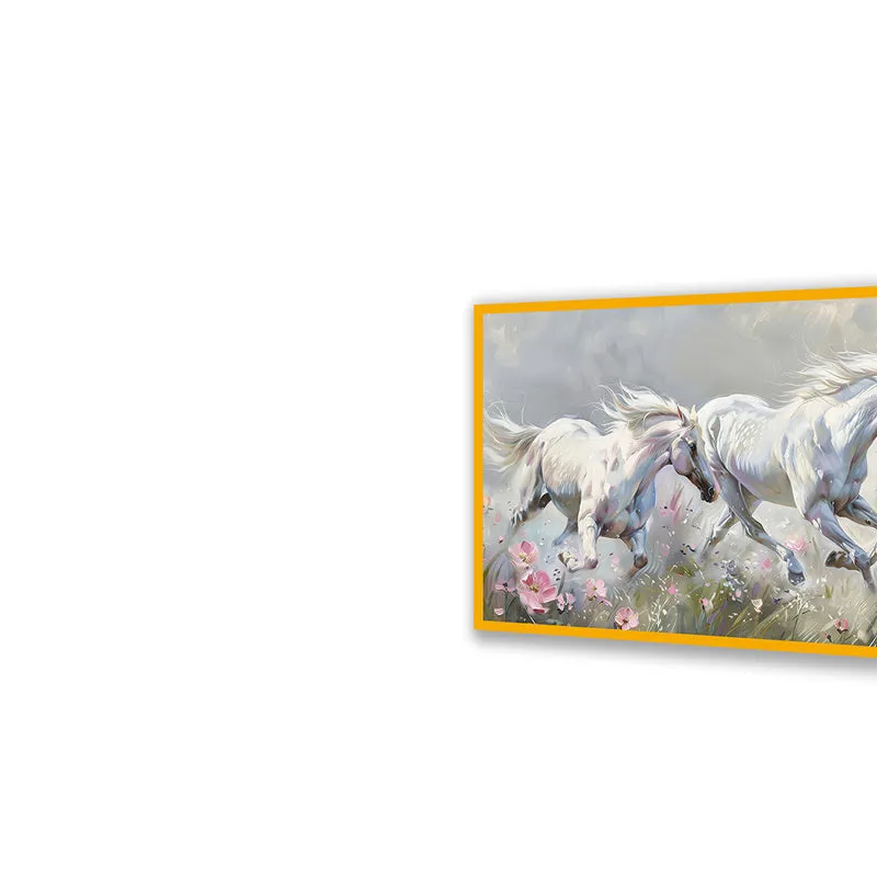 Equine Pair Wall Art with Gold Frame media 4