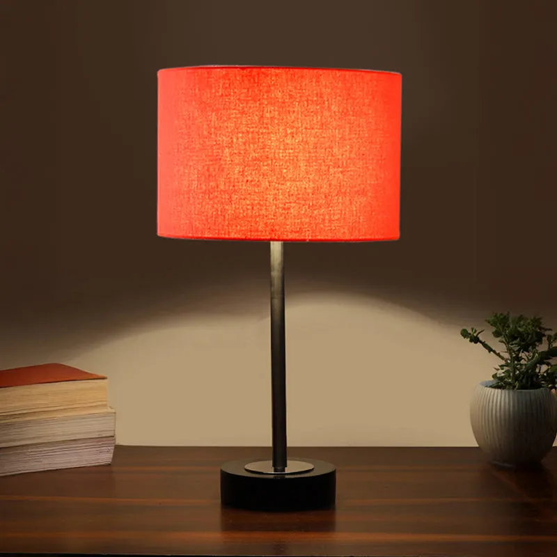 Cotin I Rodin Wooden Table Lamp - Orange,Silver,Black media 1