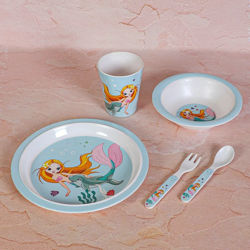 Mermaid Muse Kids Dinner Set - Five Piece Set media 4