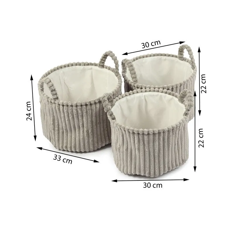 LineNest Fabric Storage Basket (Grey) - Set of Three media 8