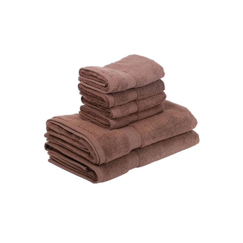 Misora Hand & Face Towel Combo (Brown) - Six Piece Set media 4