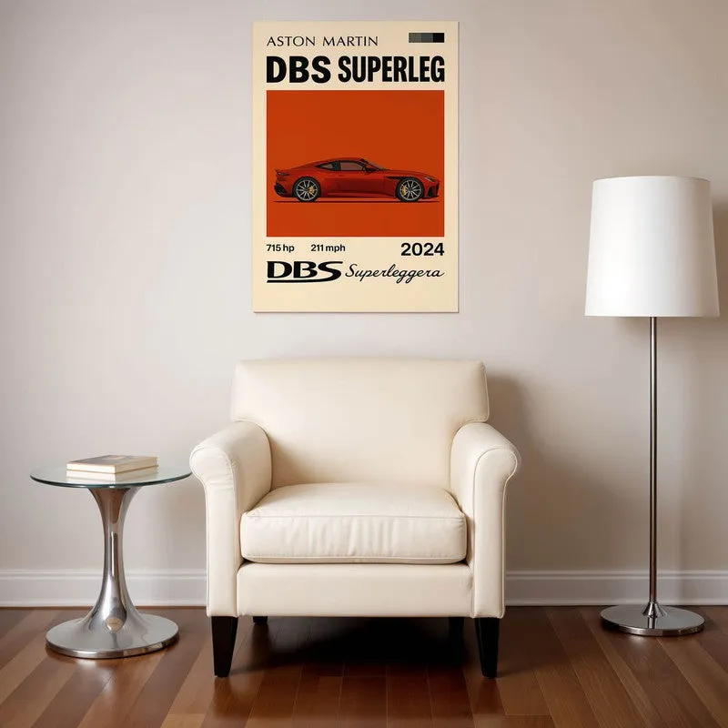 DBS Superleggera Wall Poster - Red media 1