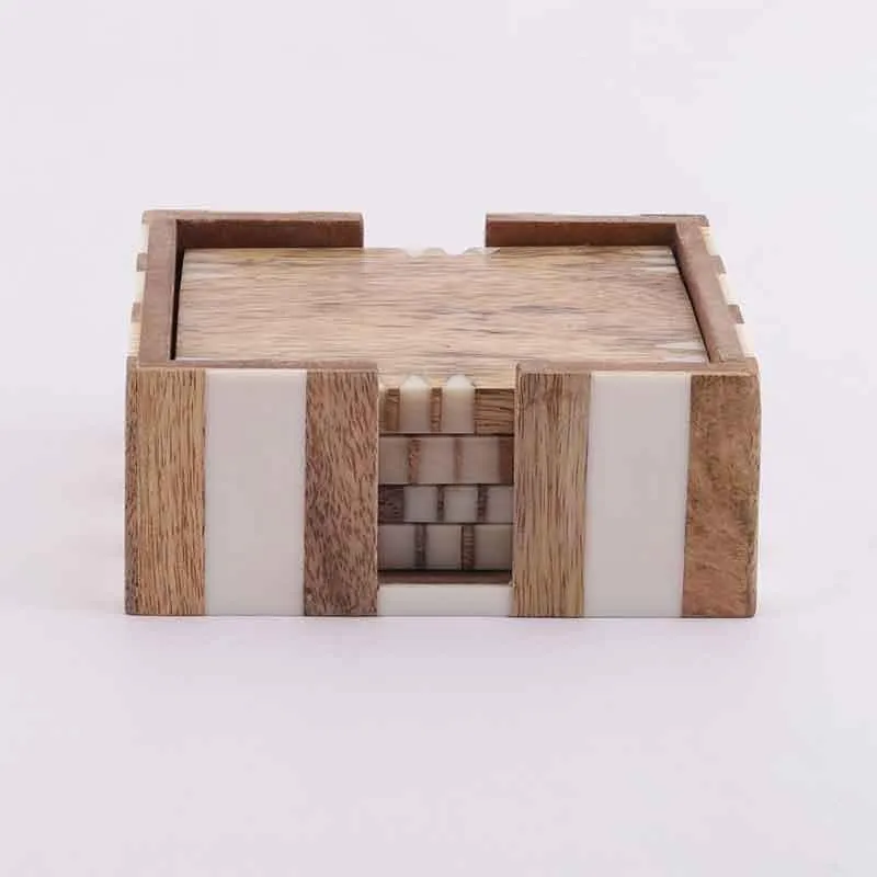 Mirage Minimalistic Wooden Coaster - Set Of Four media 5