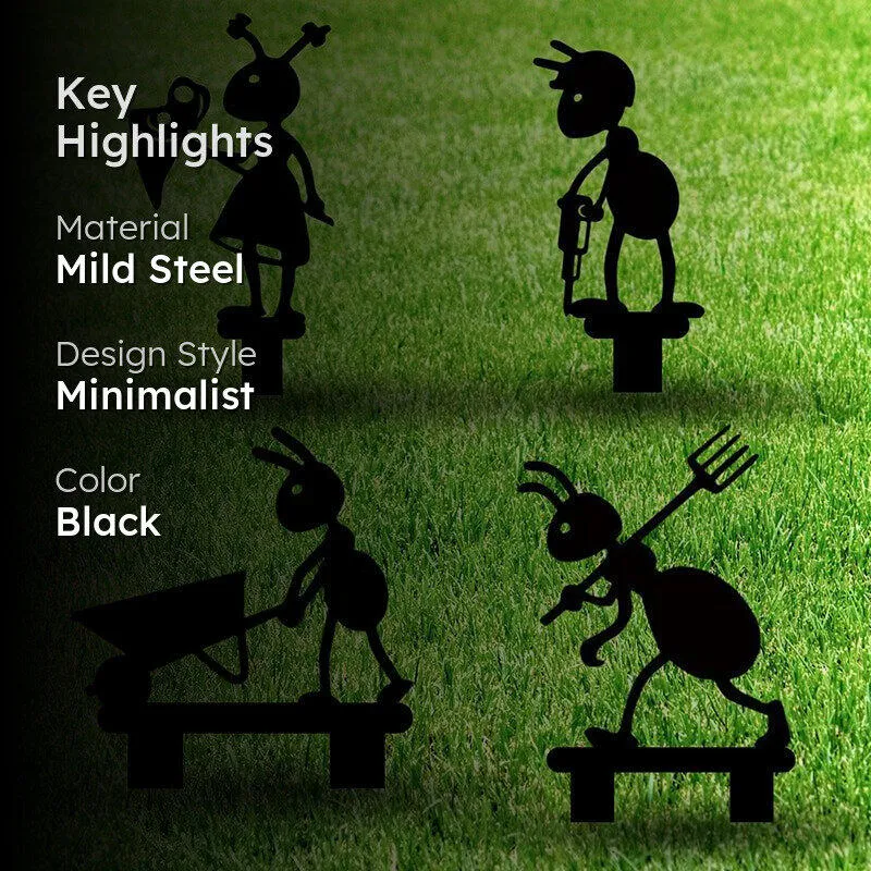 Mrs Ant Garden Stake - Set Of Four media 2