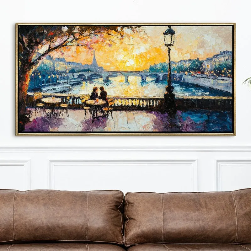 Metropolis Canvas Wall Painting With Frame media 4