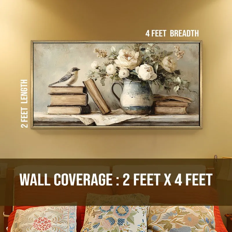 Serene Pages Canvas Wall Painting With Frame media 8
