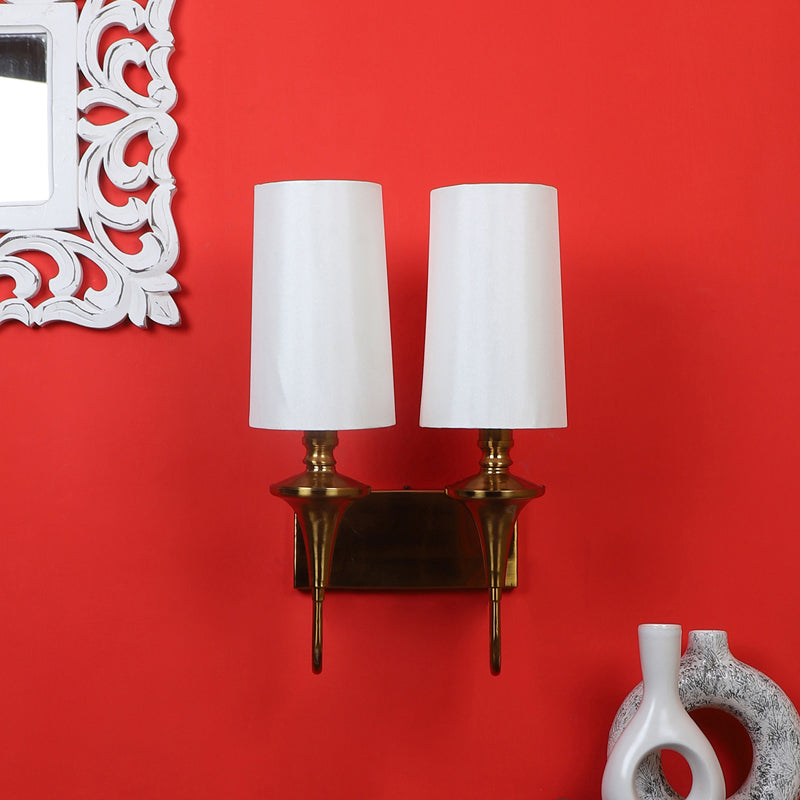 Linera Cotton Wall Lamp With Iron Base media 3