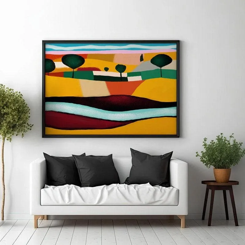 Painting Of Riverruns Canvas Wall Painting - Black Frame media 3