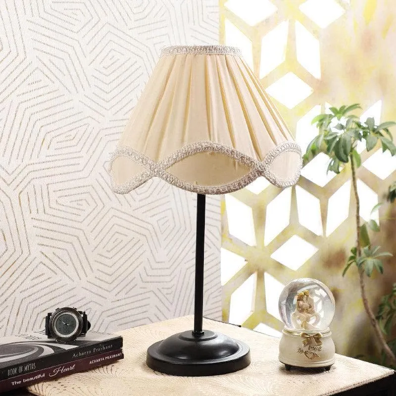 Margot Deja Fabric Table Lamp - White,Black media 3