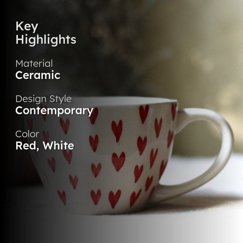 Hearty Brewmance Ceramic Coffee Mug (200 mL) - Two Piece Set media 2