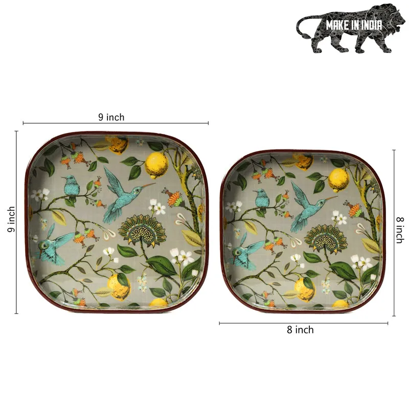 Fruit n Birds Square Serving Tray - Set Of Two media 8