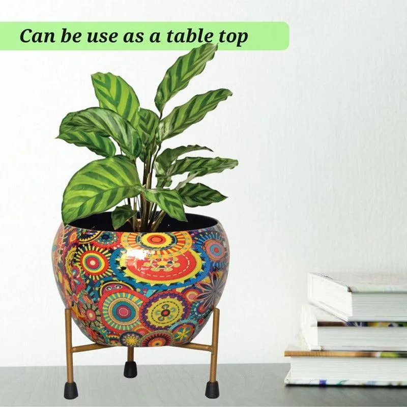 Kairali Ethnic Planter With Stand - Set Of Two media 4