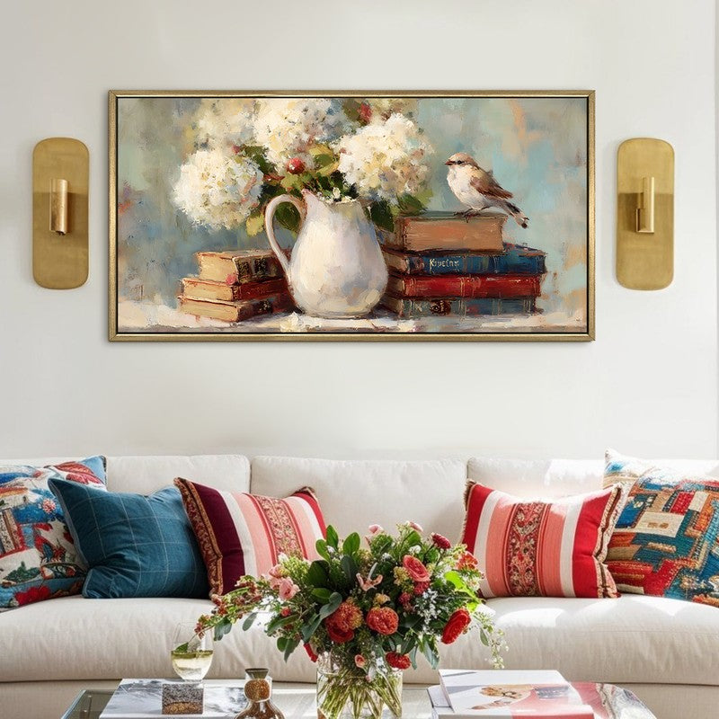 Botanical Charm Canvas Wall Painting With Frame