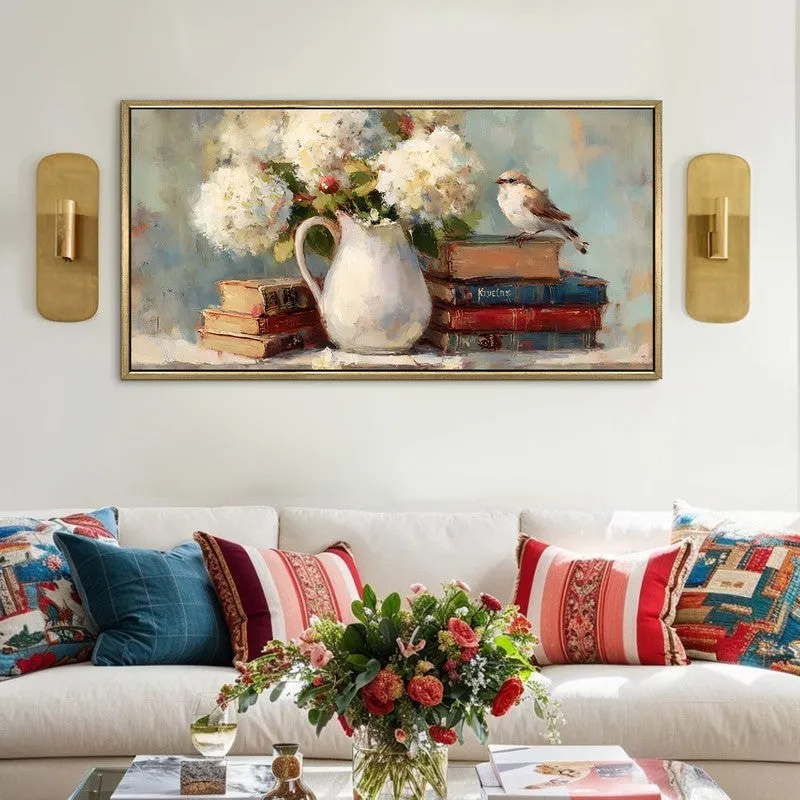 Botanical Charm Canvas Wall Painting With Frame media 1