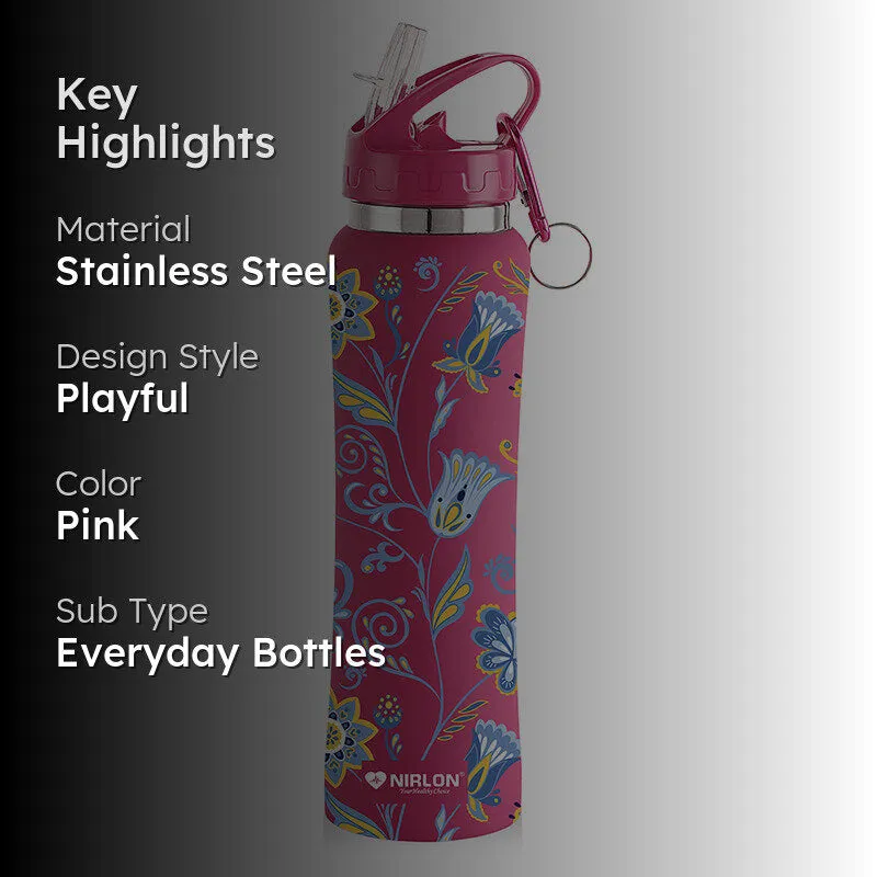 Mosa Floral Sipper Water Bottle - 750 mL media 2