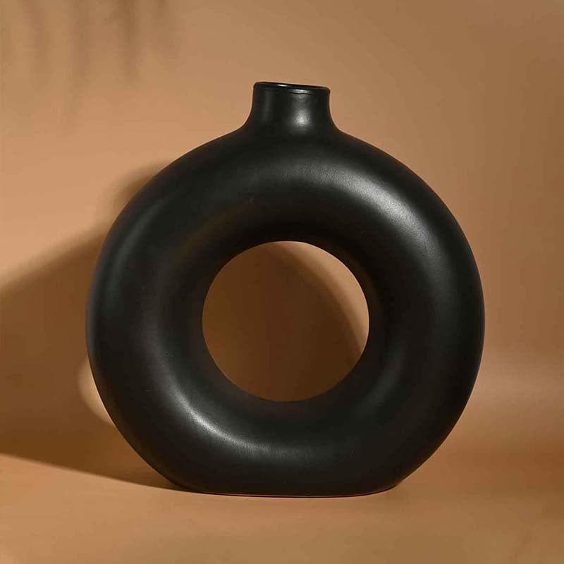 Boho Donut Vase - Black media 3