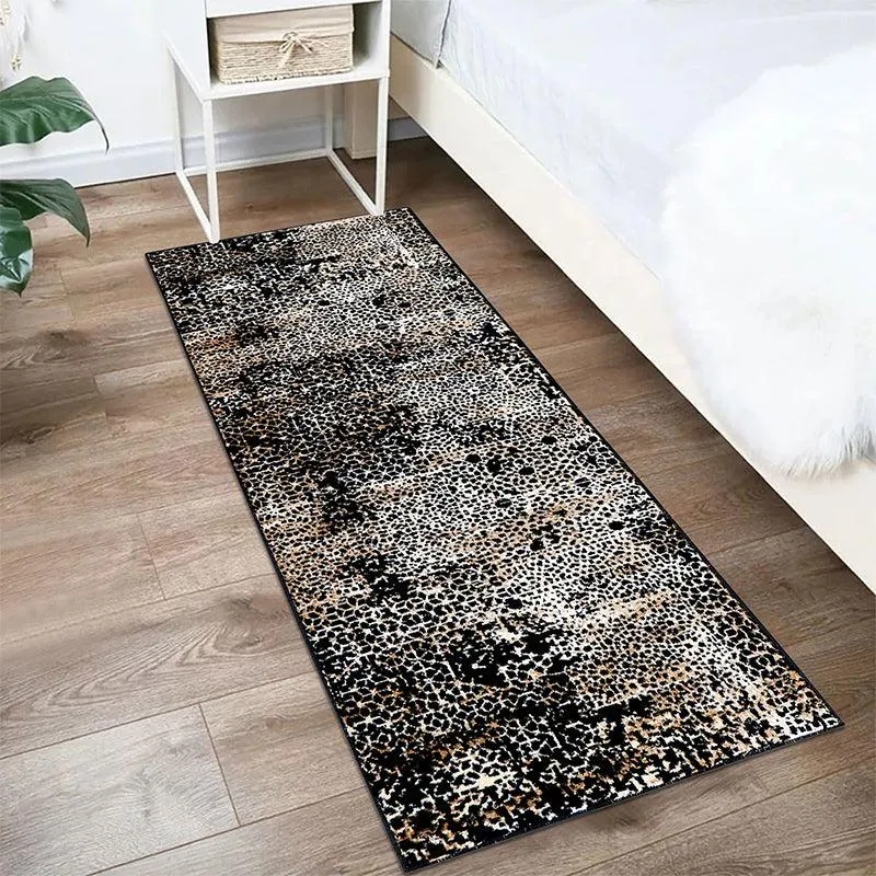 Alda Non-Anti Skid Nylon Runner Rug - Black & Brown media 1