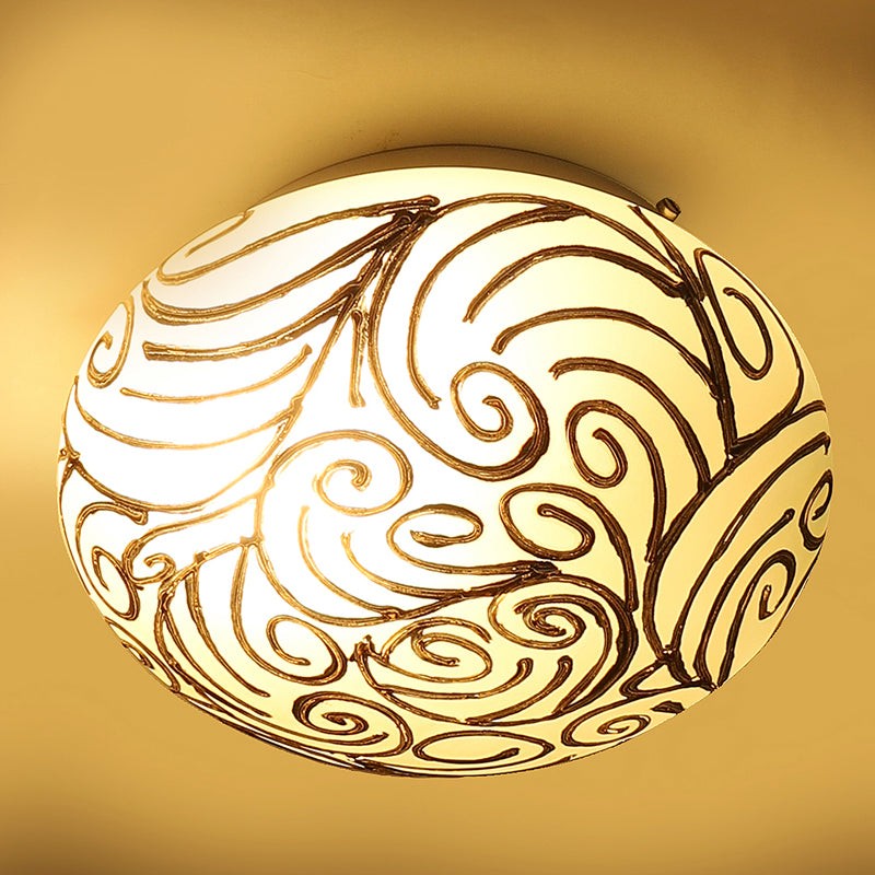 Clario Flush Mount Glass Ceiling Lamp