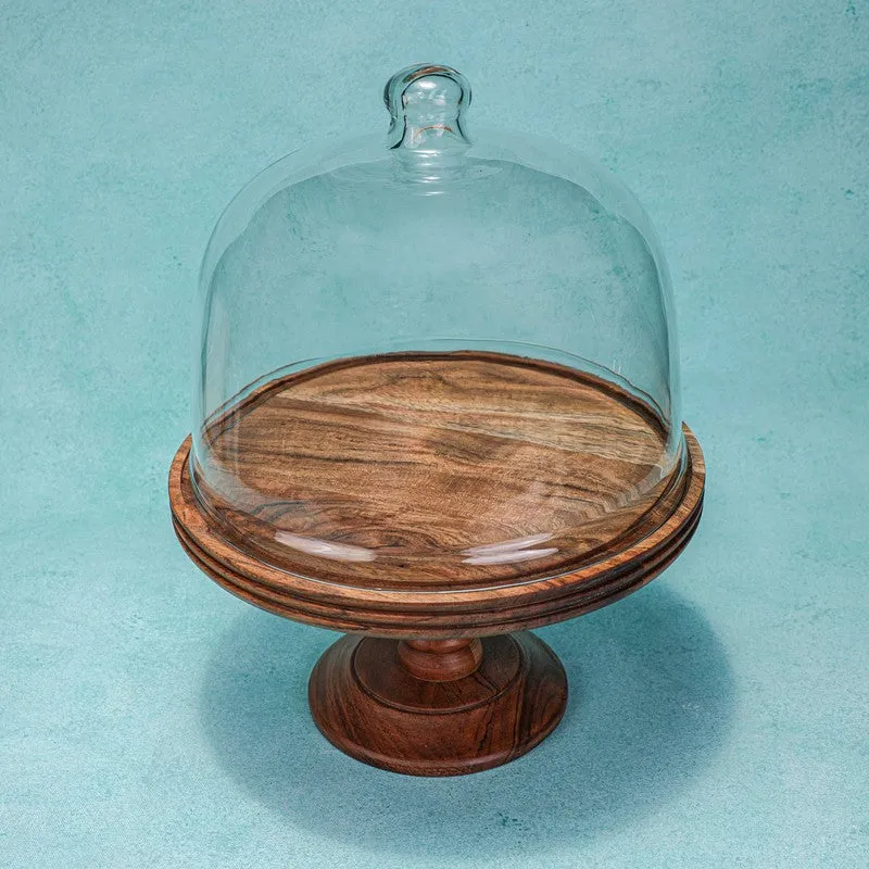 PureForm Wood & Glass Cake Stand - Set Of Two media 3