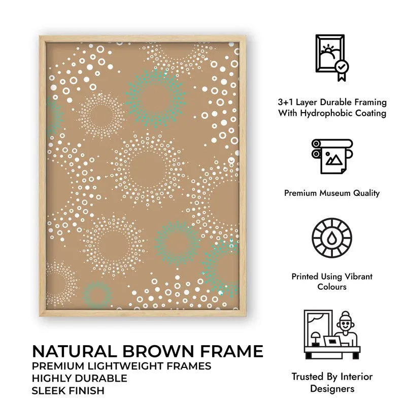 Stellar Echoes Canvas Wall Painting With Brown Frame media 9