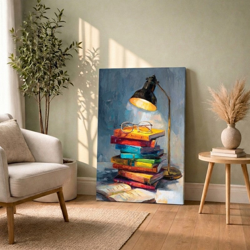 Cozy Reading Nook Canvas Wall Art