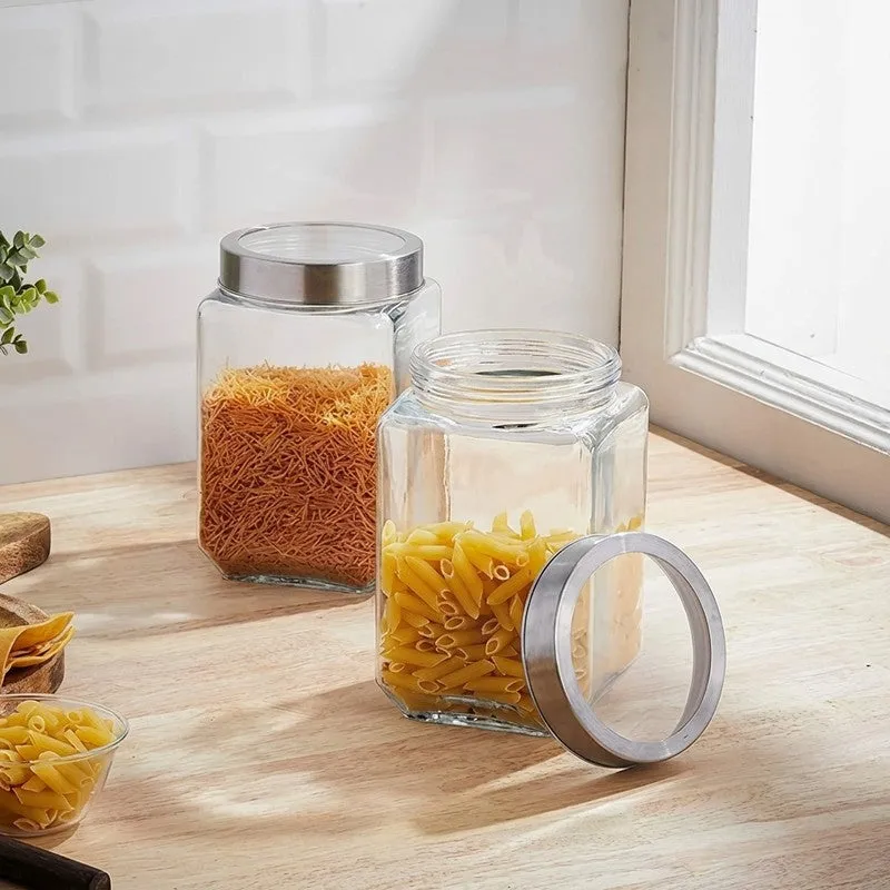 Pantry Glow Glass Jar (1000 mL Each) - Set Of Six media 6
