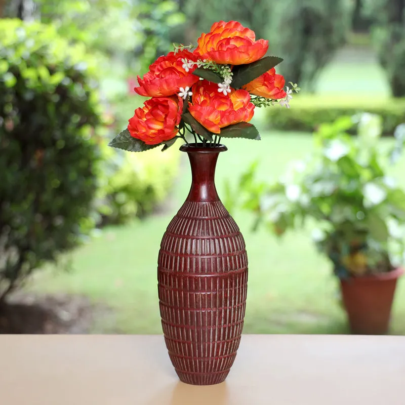 Fiora Artificial Rose (Orange) Set of Two media 1