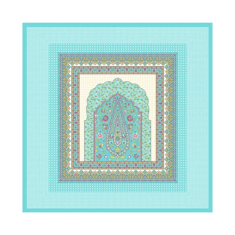 Ethnic Bloomy Cotton Bedsheet (Blue) - 120 TC media 5