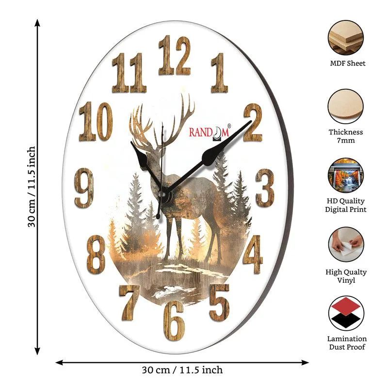 Chrono Mirage Analog Wooden Wall Clock media 8