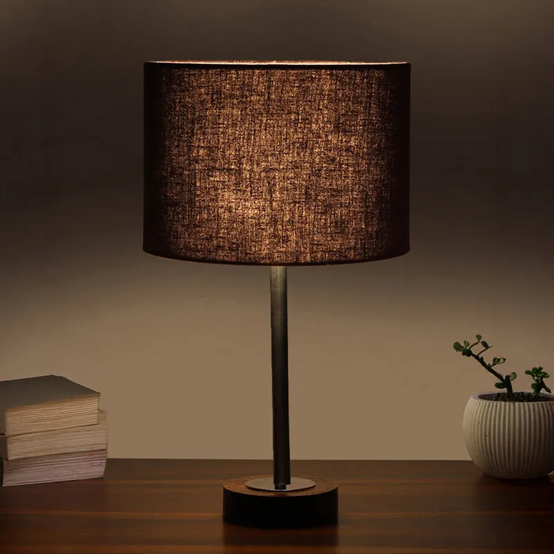 Cotin I Rodin Wooden Table Lamp - Black,Silver,Brown media 1