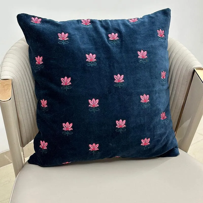 Stitch Stories Embroidered Cotton Cushion Cover - Set Of Two media 3