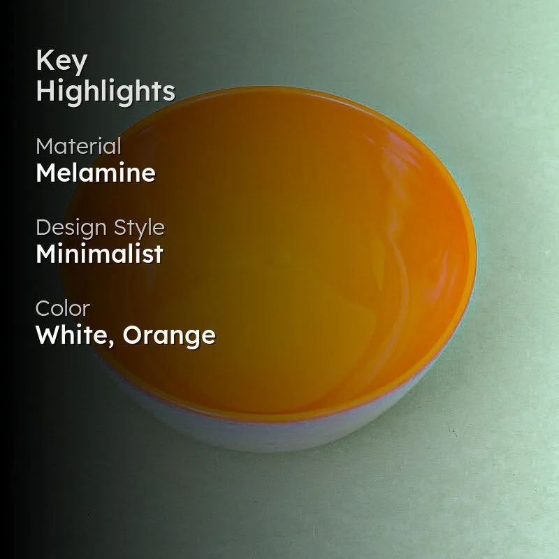 Axl Serving Bowl (Orange & White) - 800 ML media 2