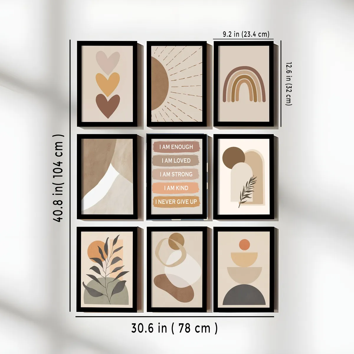 Elaris Paper Wall Art With Frame - Set Of Nine media 3