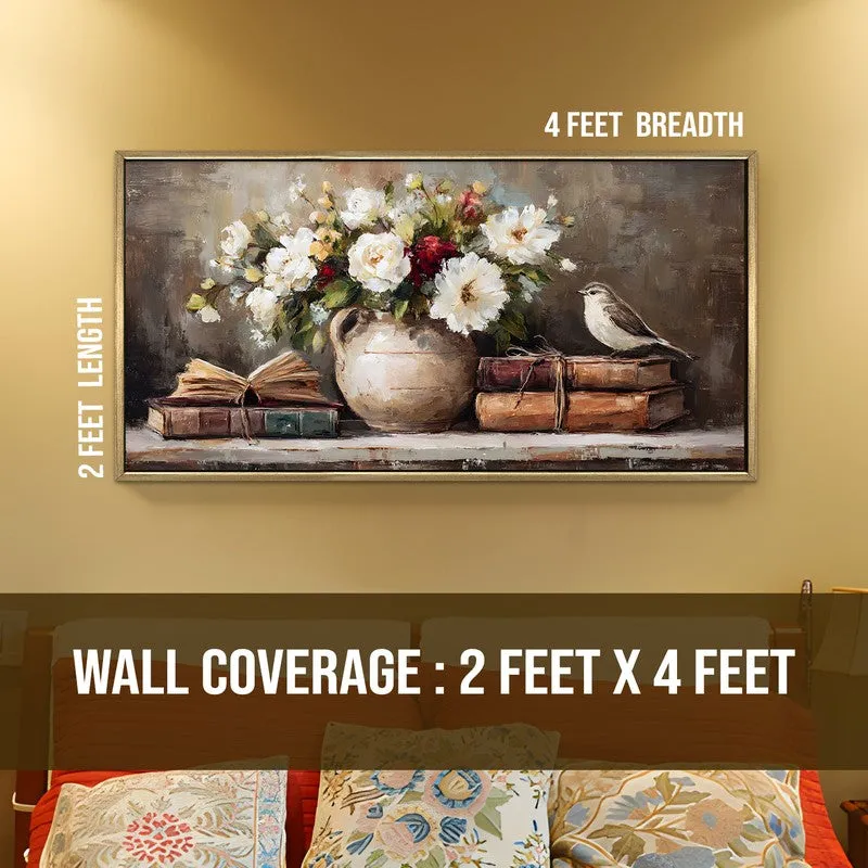 Spring Bloom Canvas Wall Painting With Frame media 8